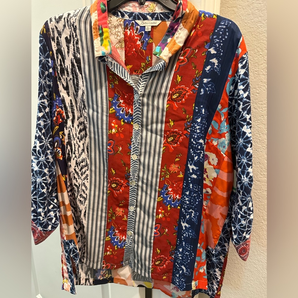 John Mark colorful Moroccan look tunic